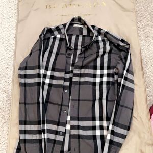 Grey Burberry button down